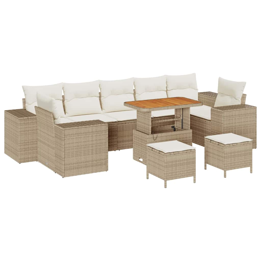 Sodo Sofų Rinkinys 10 pcs Bežinė ir kreminė 90 x 55 x 71 cm