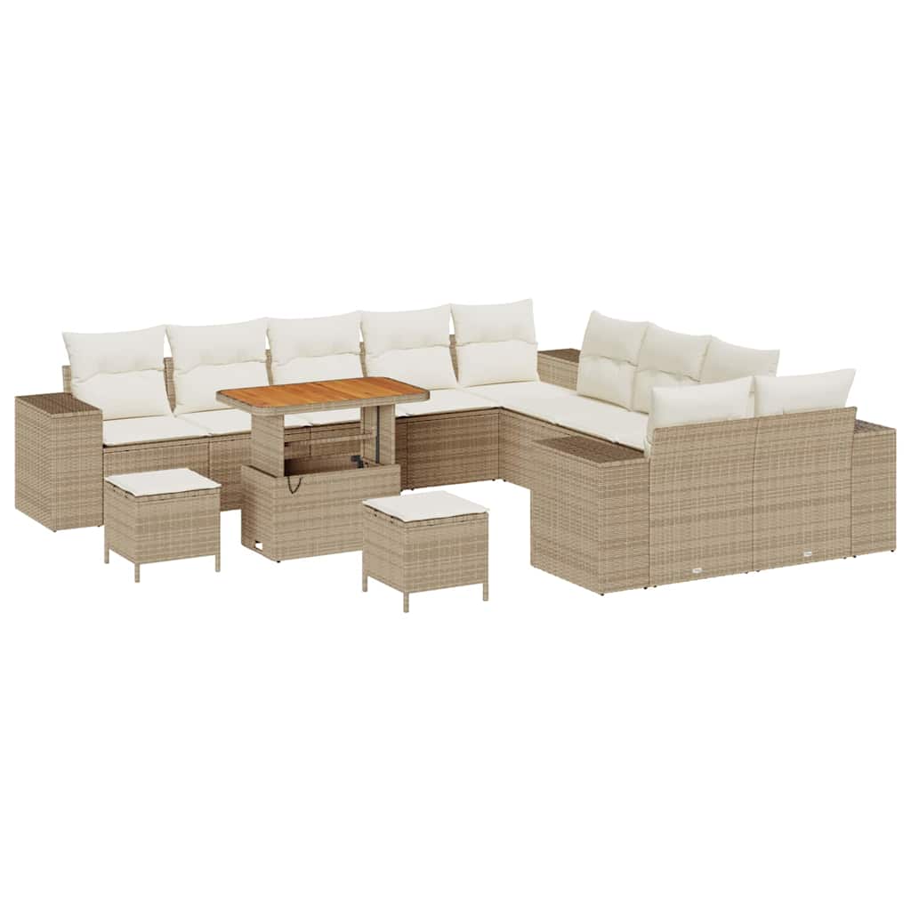 Sodo Sofų Rinkinys 13 pcs Bežinė ir kreminė 90 x 55 x 71 cm