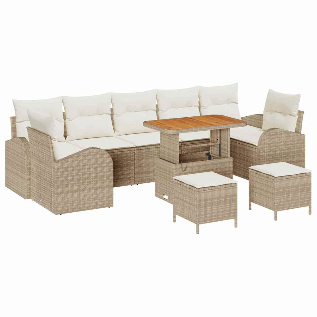 Sodo Sofų Rinkinys 10 pcs Bežinė ir kreminė 90 x 55 x 71 cm