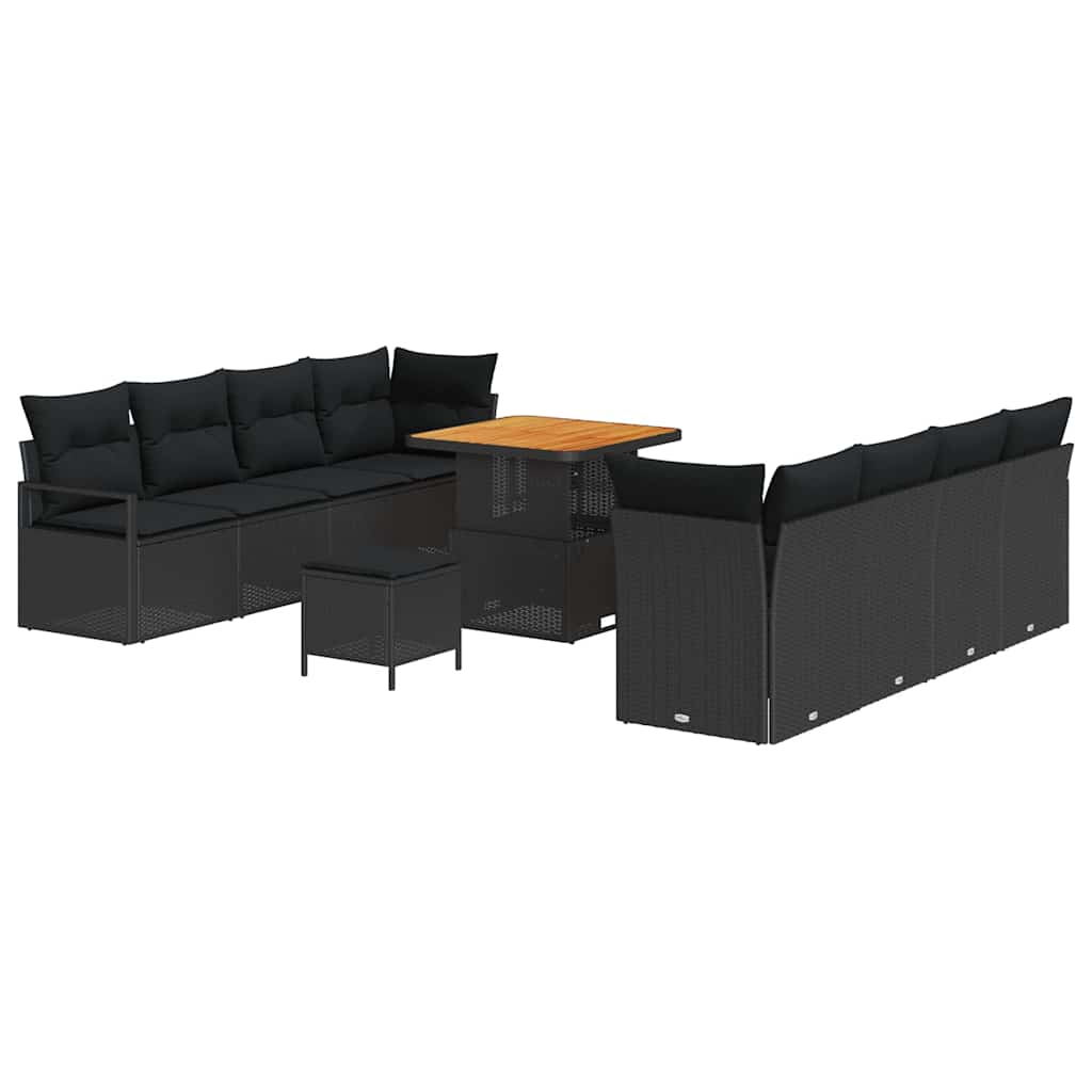 11 Dalys Juoda Sodų Sofa Su Pagalvėlėmis