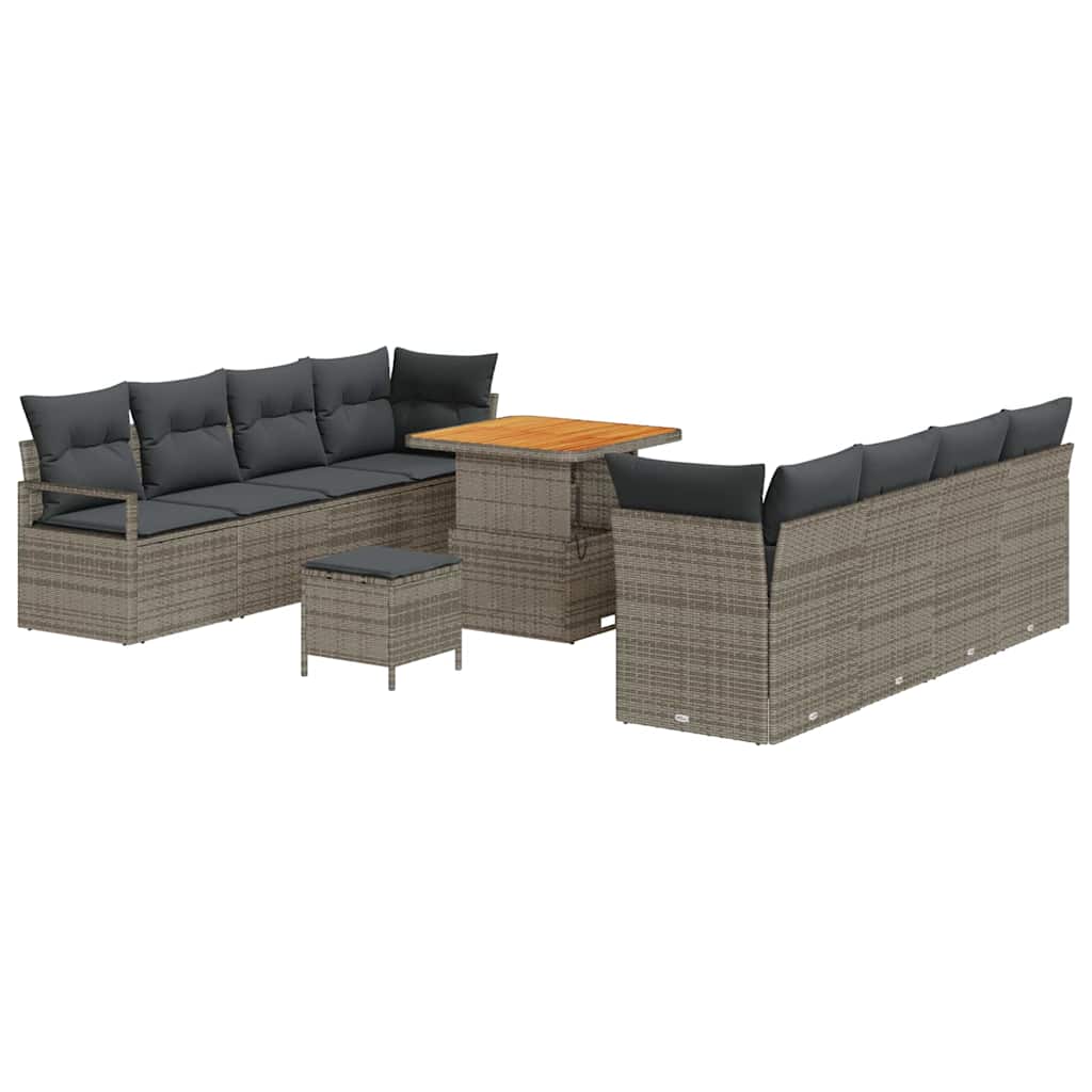 Sodo Sofų Rinkinys su pagalve su saugykla Pilka 80 x 80 x 71 cm