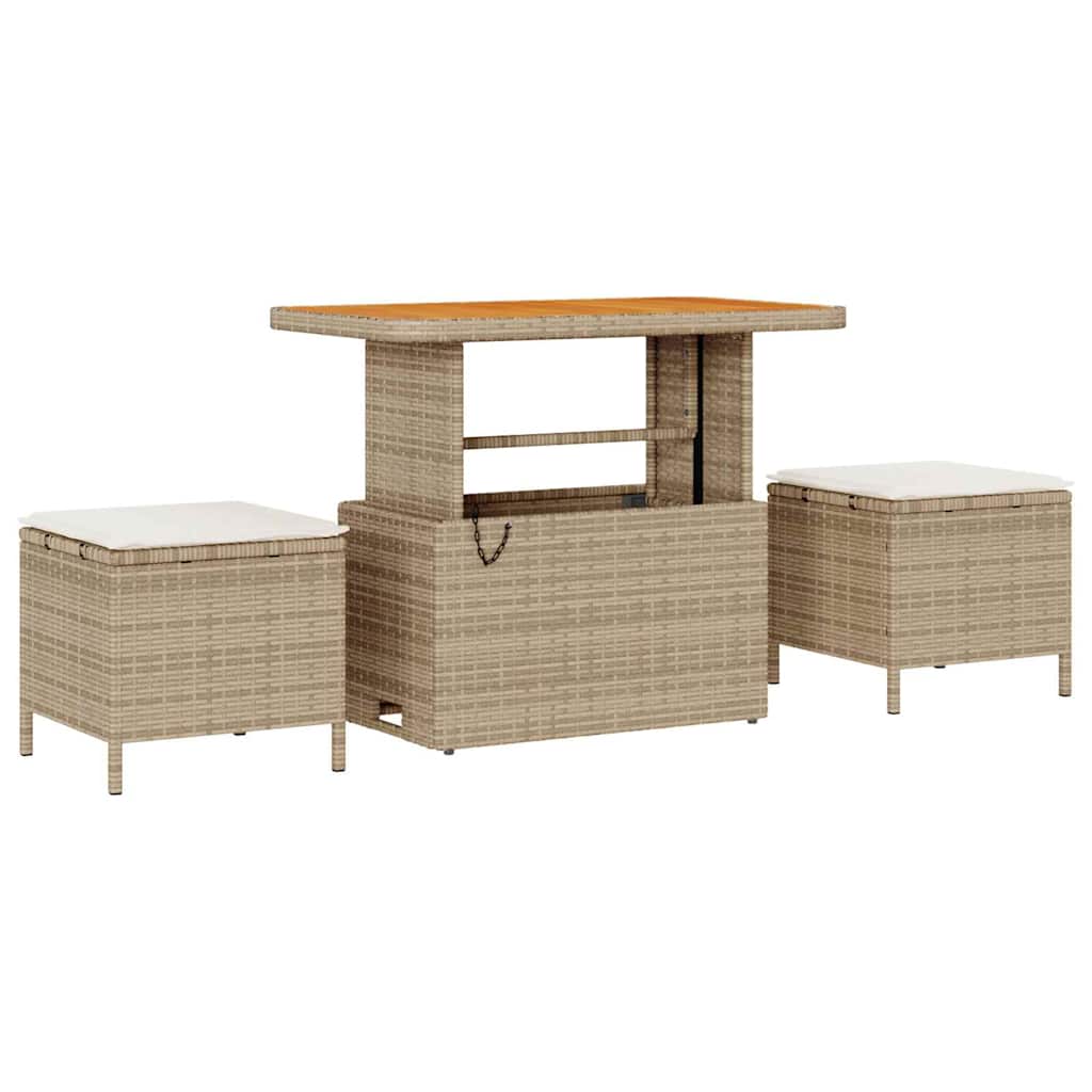 10 dalių sodo sofa rinkinys su pagalvėlėmis bežinis poli ratanas akacijos
