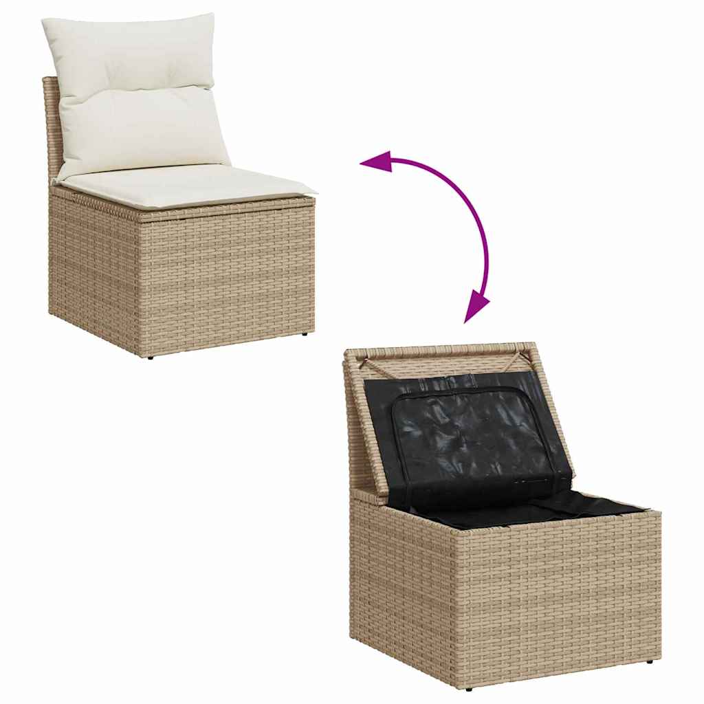 10 dalių sodo sofa rinkinys su pagalvėlėmis bežinis poli ratanas akacijos