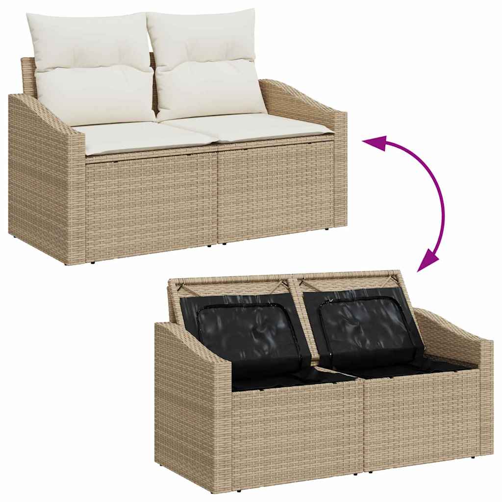 10 dalių sodo sofa rinkinys su pagalvėlėmis bežinis poli ratanas akacijos