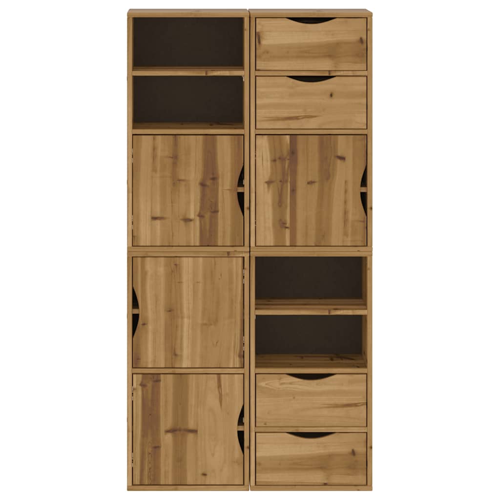 Šoninė spintelė 4 vnt ODDA, 40x24x79 cm, pušies masyvas