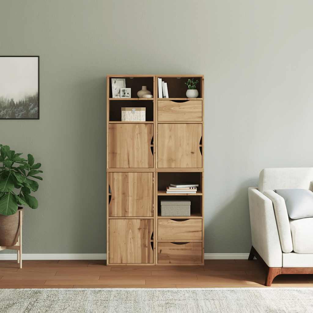 Šoninė spintelė 4 vnt ODDA, 40x24x79 cm, pušies masyvas