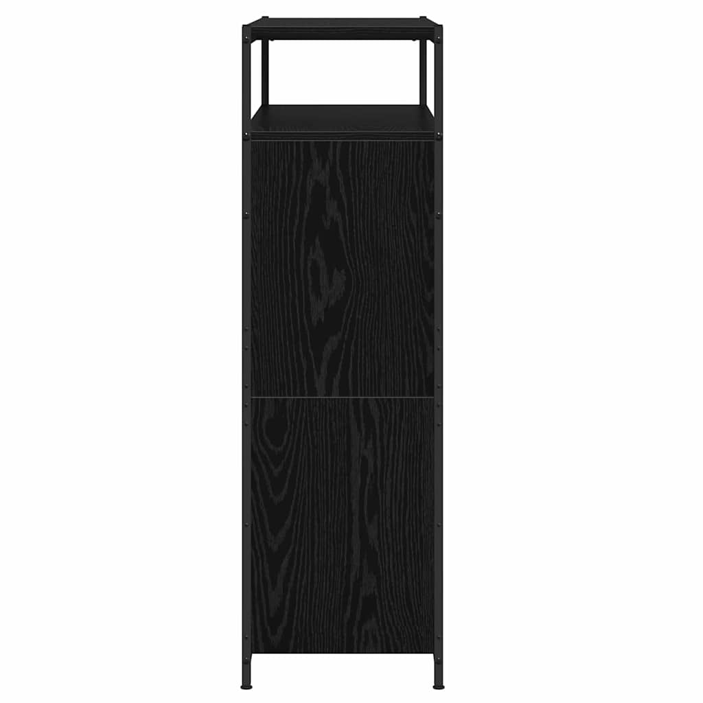 Batų spinta juoda ąžuolo 100 x 34 x 112 cm Apdirbta mediena