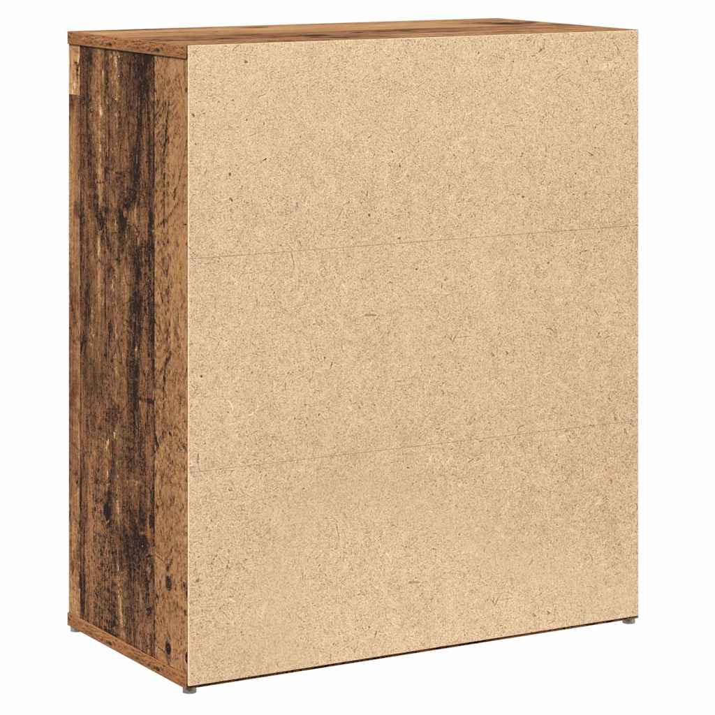 Aukštas spintelė su lentyna su saugykla su durimis 2 pcs Senas medis 60 x 31 x 70 cm