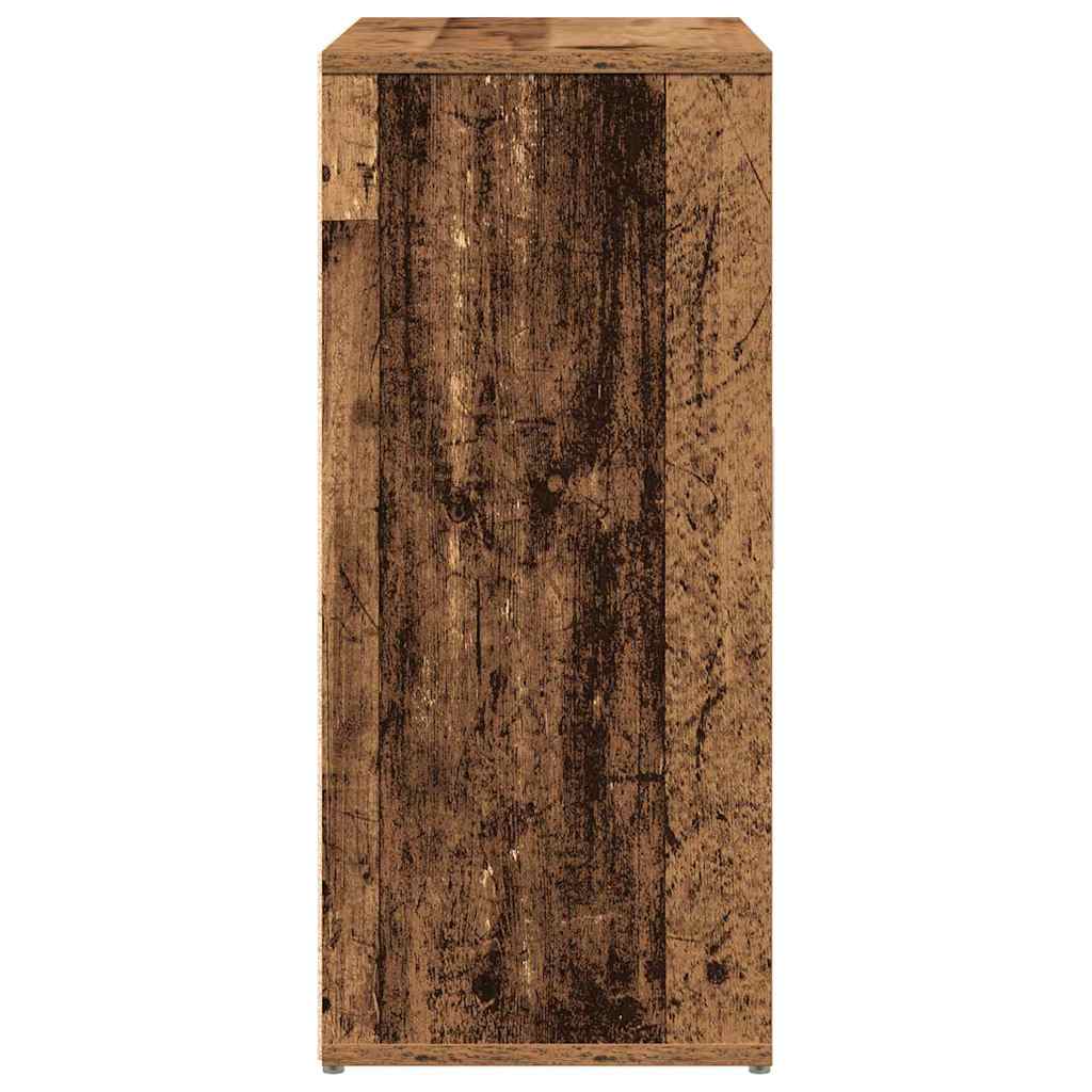 Aukštas spintelė su lentyna su saugykla su durimis 2 pcs Senas medis 60 x 31 x 70 cm