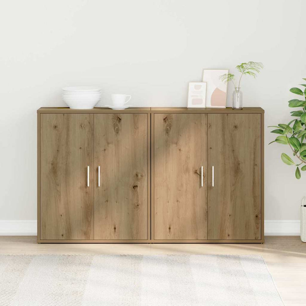 Tall cabinet 2 pcs artisan oak 60 x 31 x 70 cm