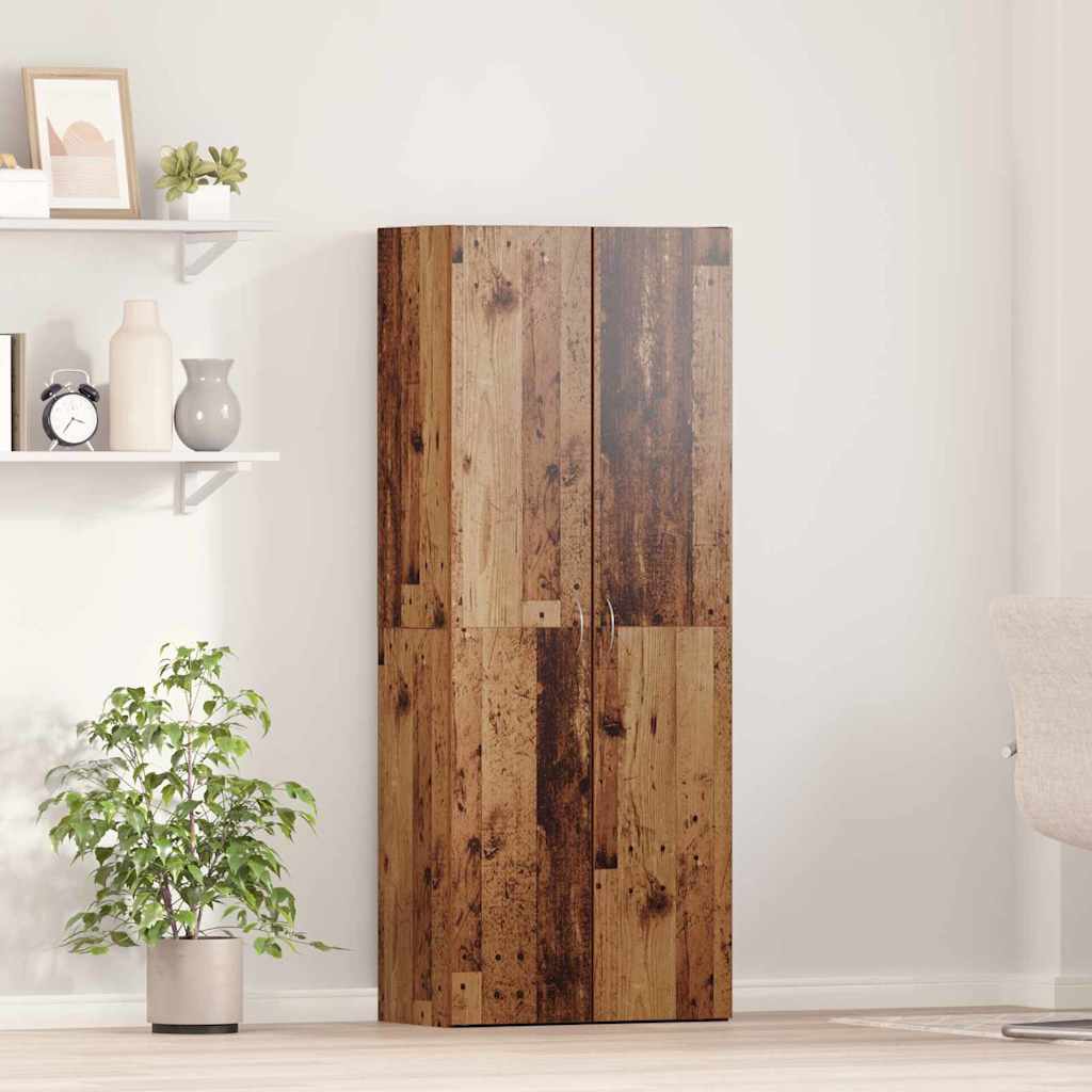 Tall cabinet from old wood 60 x 32 x 153 cm - made of particle board.