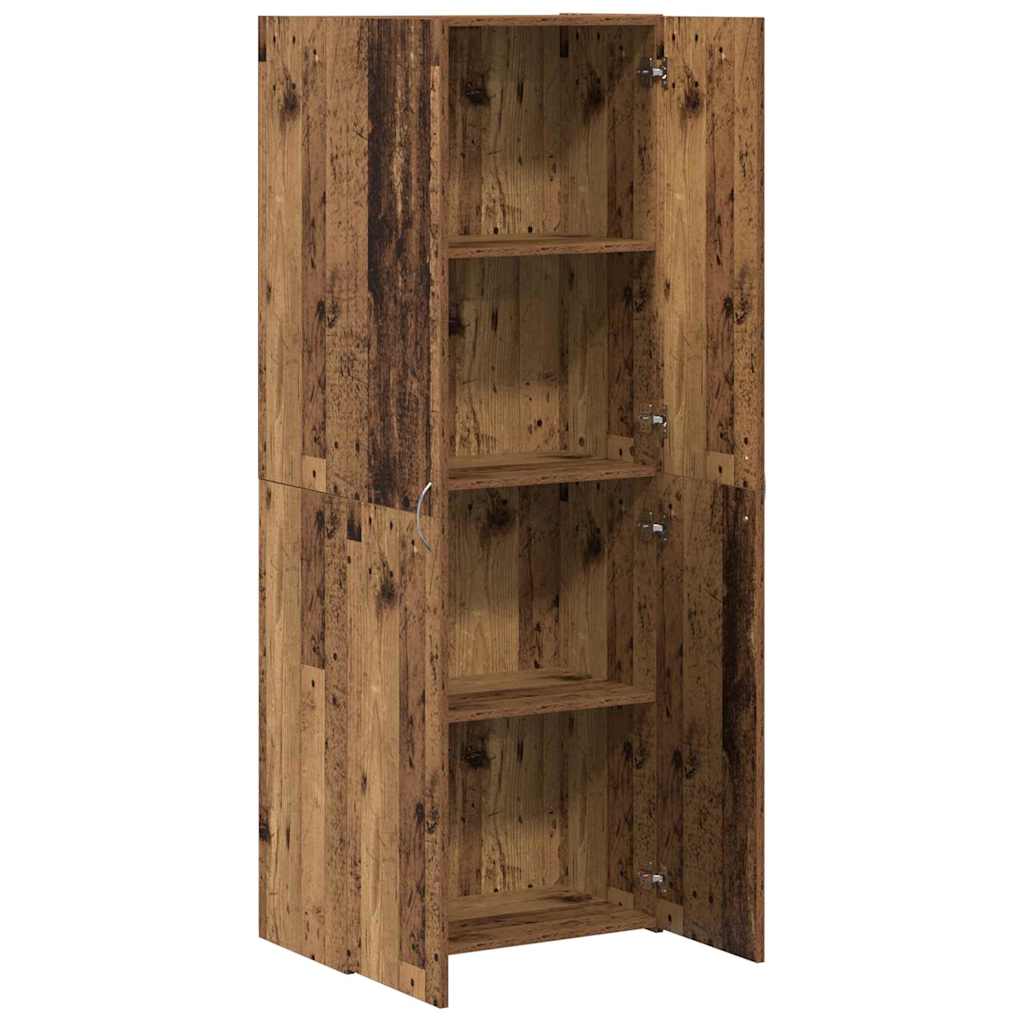 Tall cabinet from old wood 60 x 32 x 153 cm - made of particle board.
