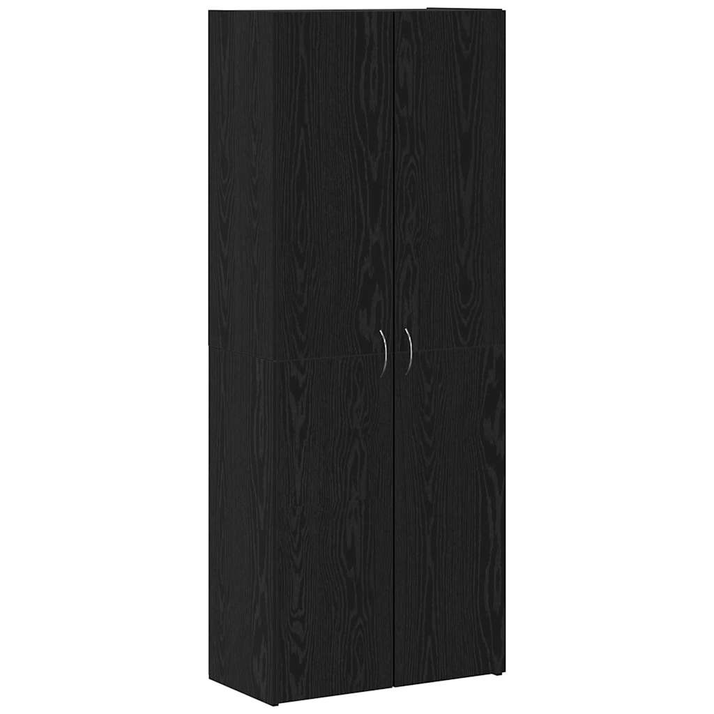 Augsts skapis melna ozolkoka krāsā – 60 x 32 x 153 cm – inženierijas koksne