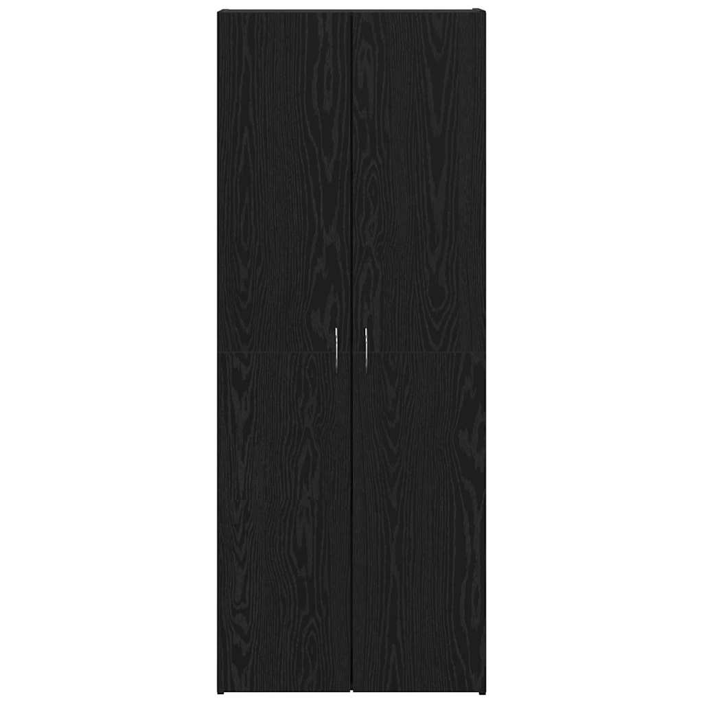 Augsts skapis melna ozolkoka krāsā – 60 x 32 x 153 cm – inženierijas koksne