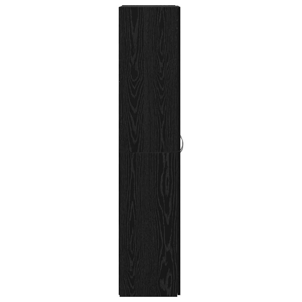 Augsts skapis melna ozolkoka krāsā – 60 x 32 x 153 cm – inženierijas koksne