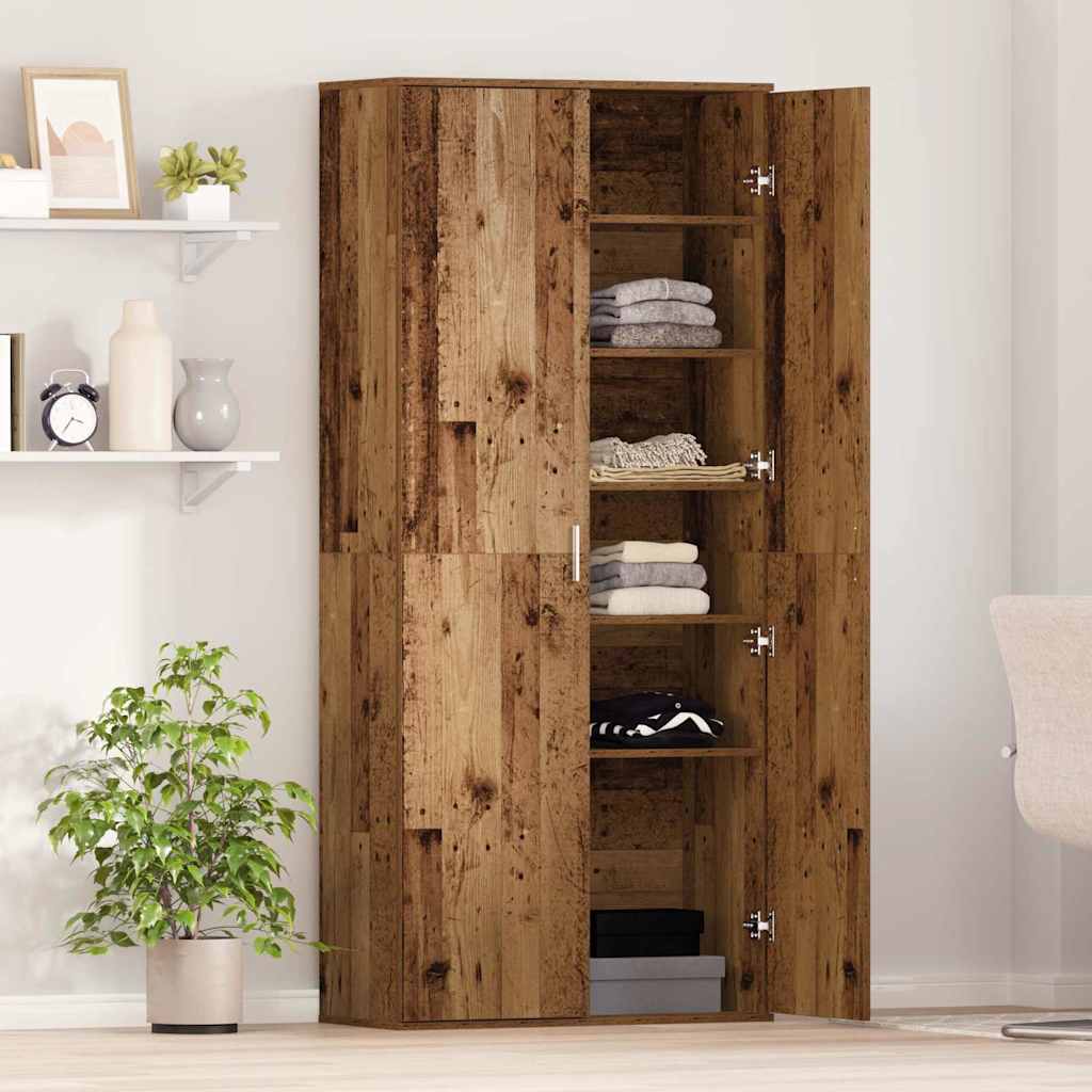 Tall cabinet Antique wood 80 x 35 x 180 cm