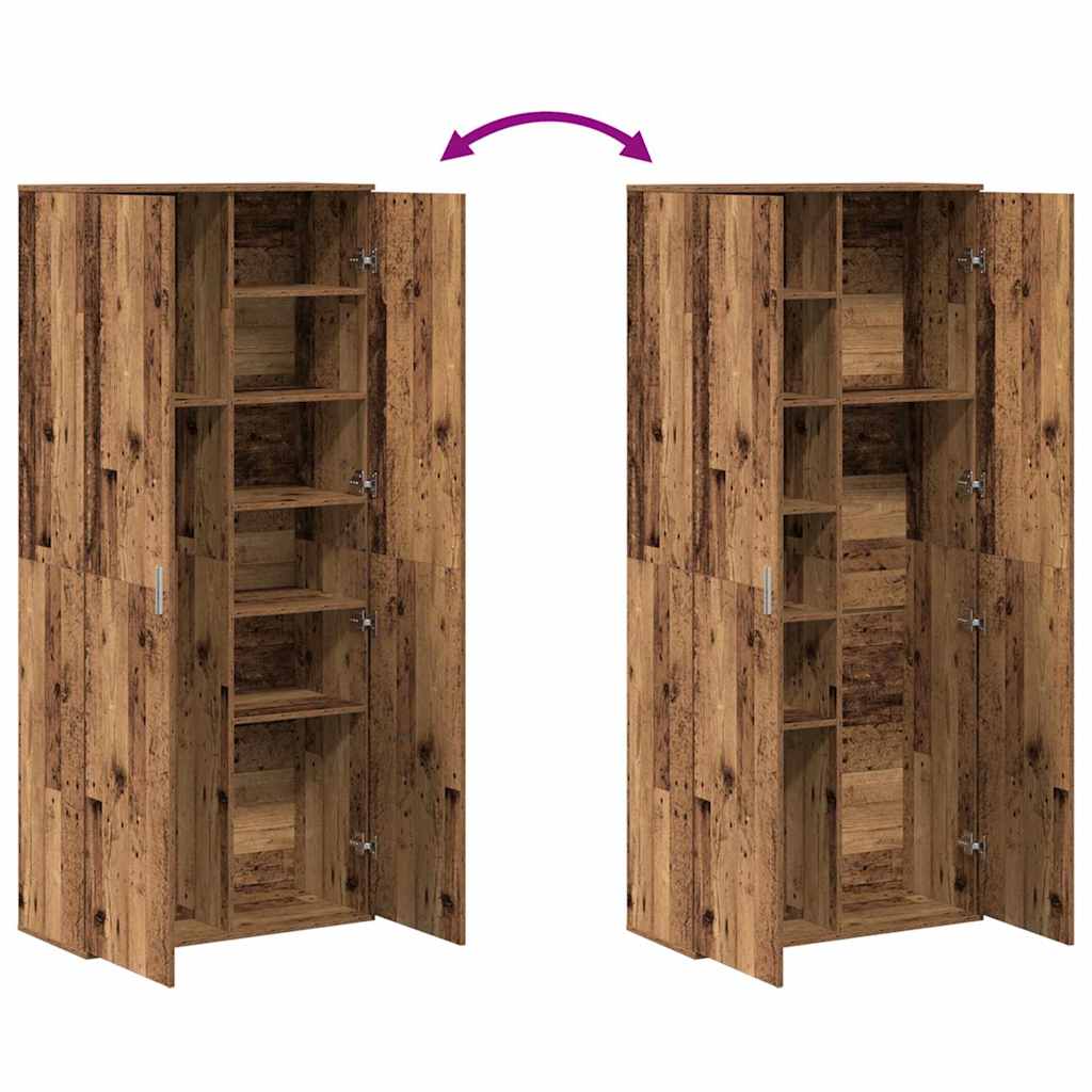 Tall cabinet Antique wood 80 x 35 x 180 cm