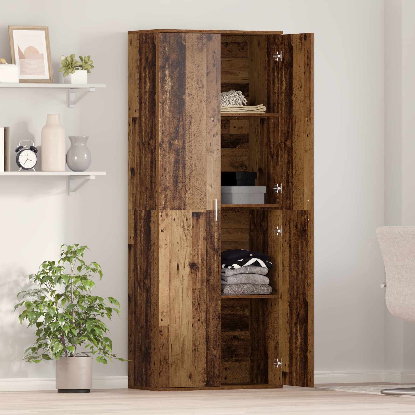 Tall cabinet Old wood 70 x 33.5 x 180 cm