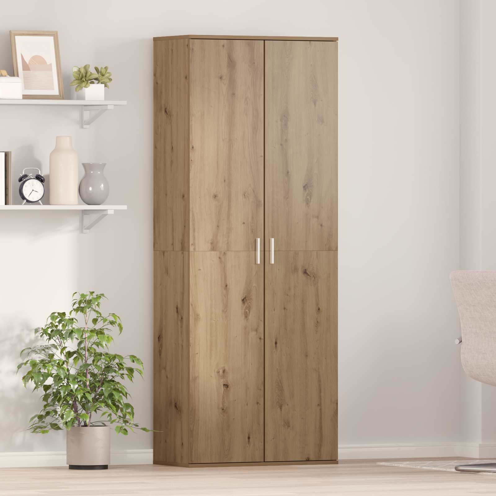 Tall cabinet Artisan oak 70 x 33.5 x 180 cm