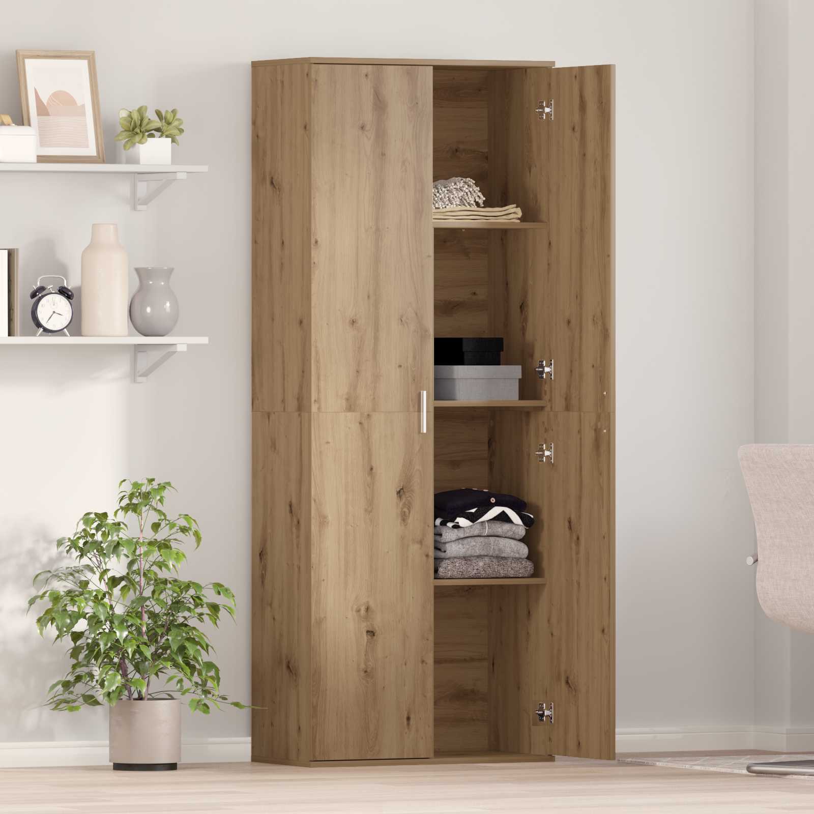 Tall cabinet Artisan oak 70 x 33.5 x 180 cm