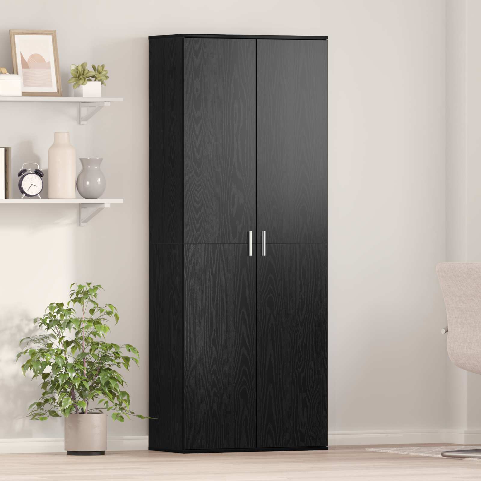 Highboard Black oak 70 x 33.5 x 180 cm
