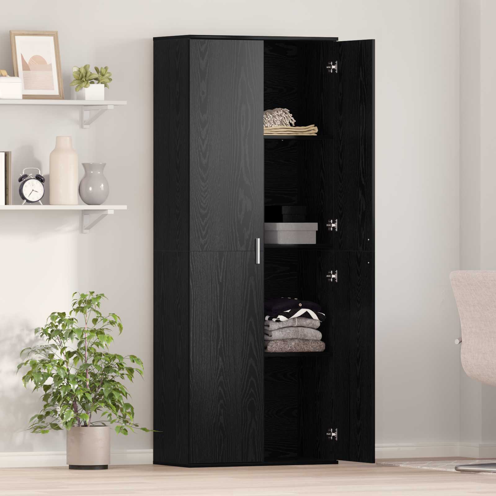 Highboard Black oak 70 x 33.5 x 180 cm