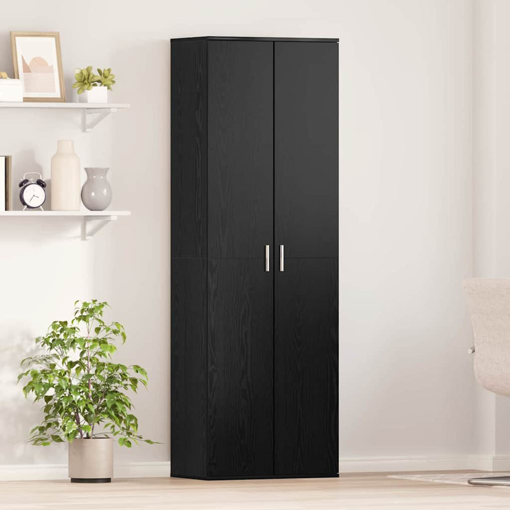 Tall cabinet black oak 60 x 35 x 180 cm