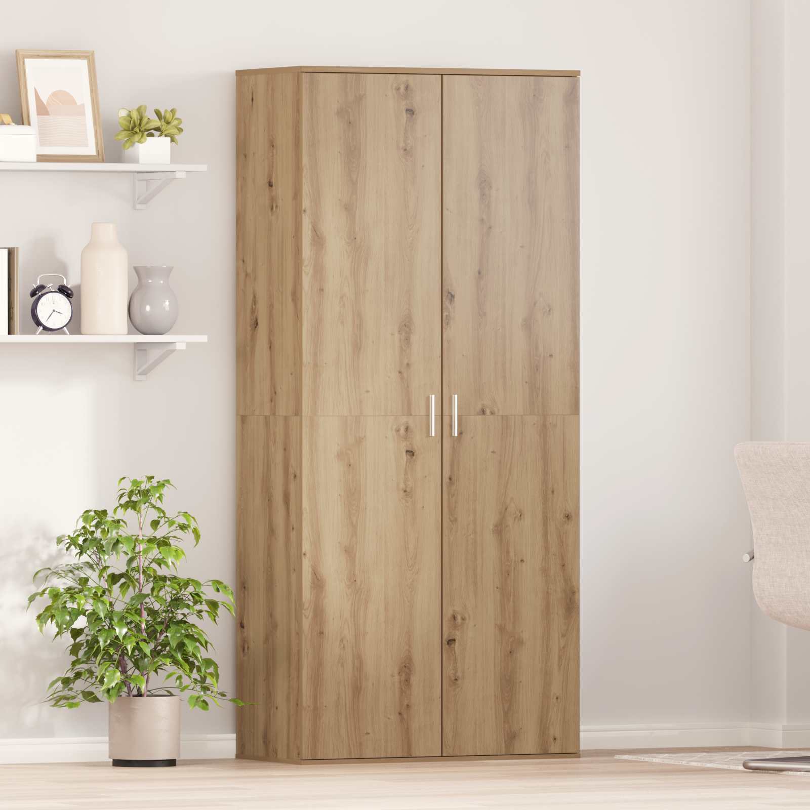 Augstums ozola artisan 80 x 39 x 178 cm Apstrādāta koksne