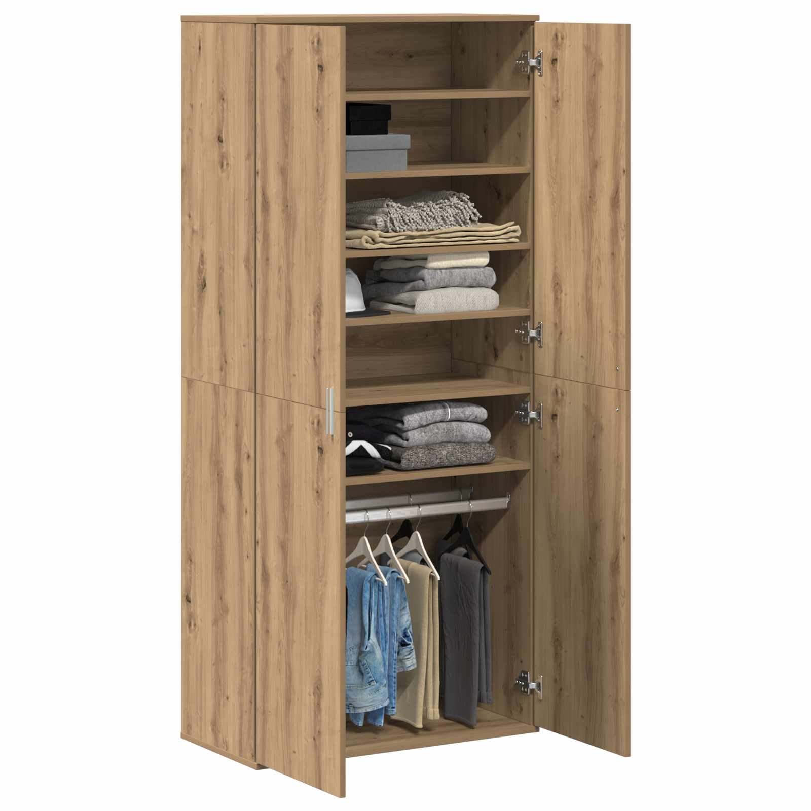 Augstums ozola artisan 80 x 39 x 178 cm Apstrādāta koksne