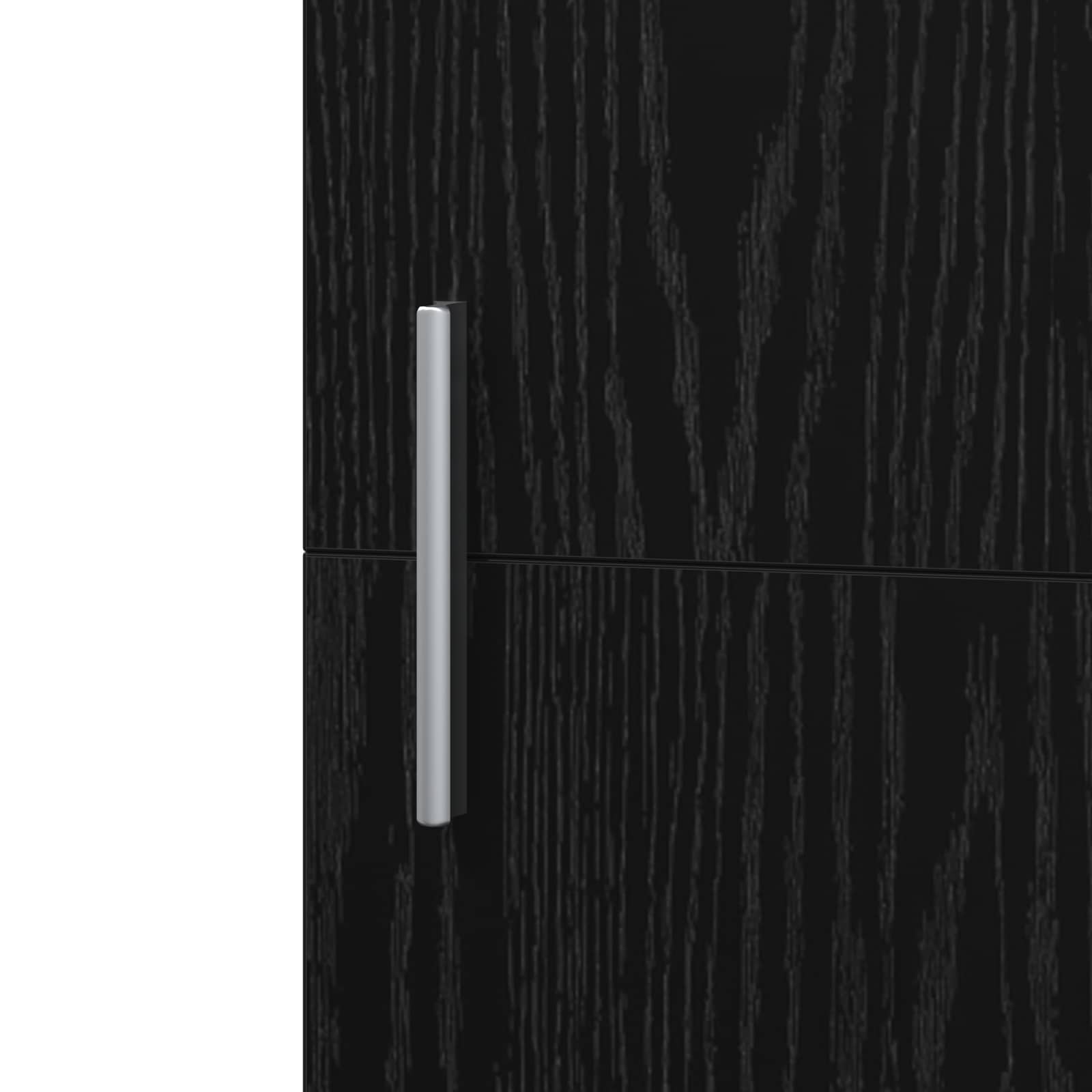 augstais galds melns ozols 45x42,5x185 cm inženierijas koksne