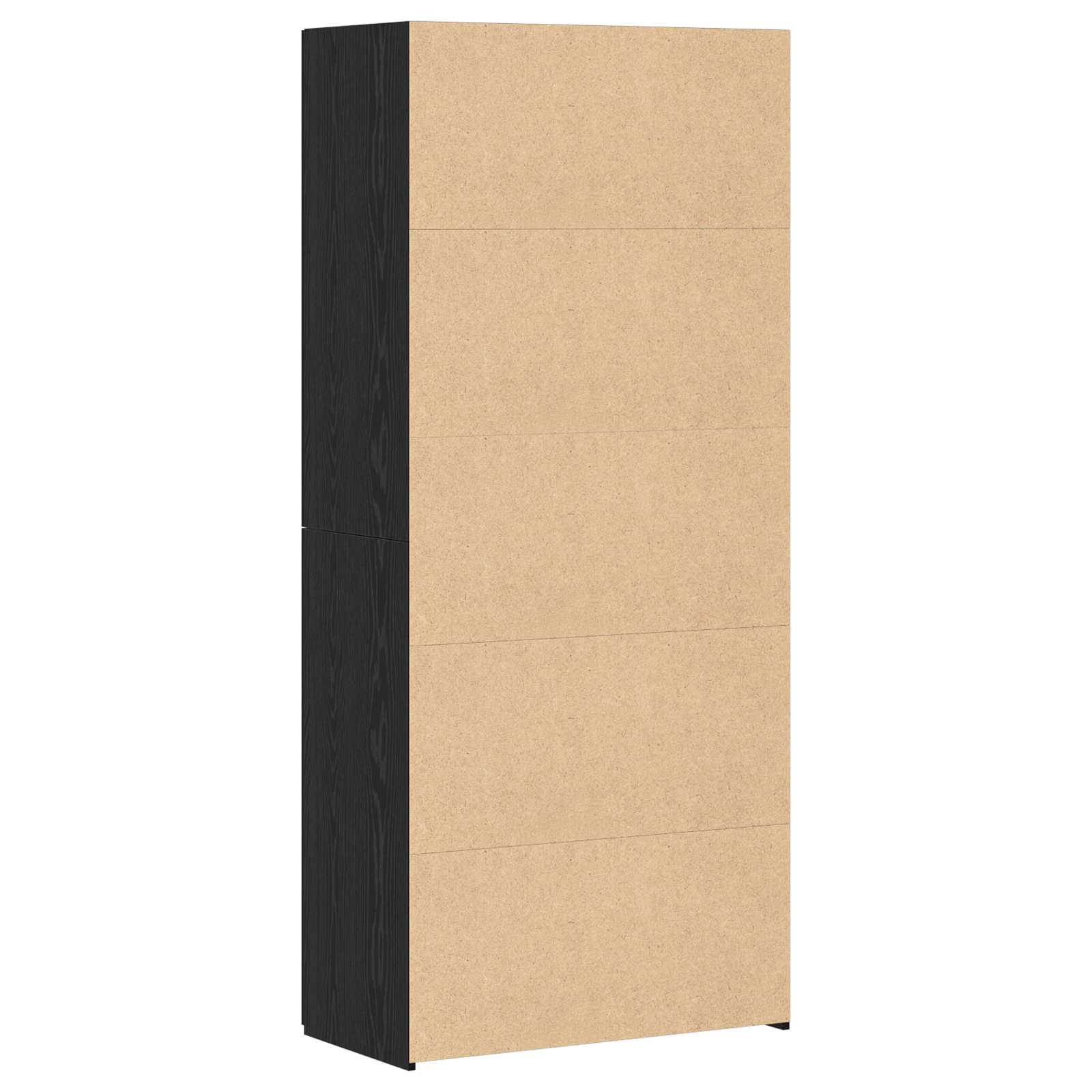 Aukštas spintelė 2 pcs Juodas ąžuolas 80 x 42 x 185 cm