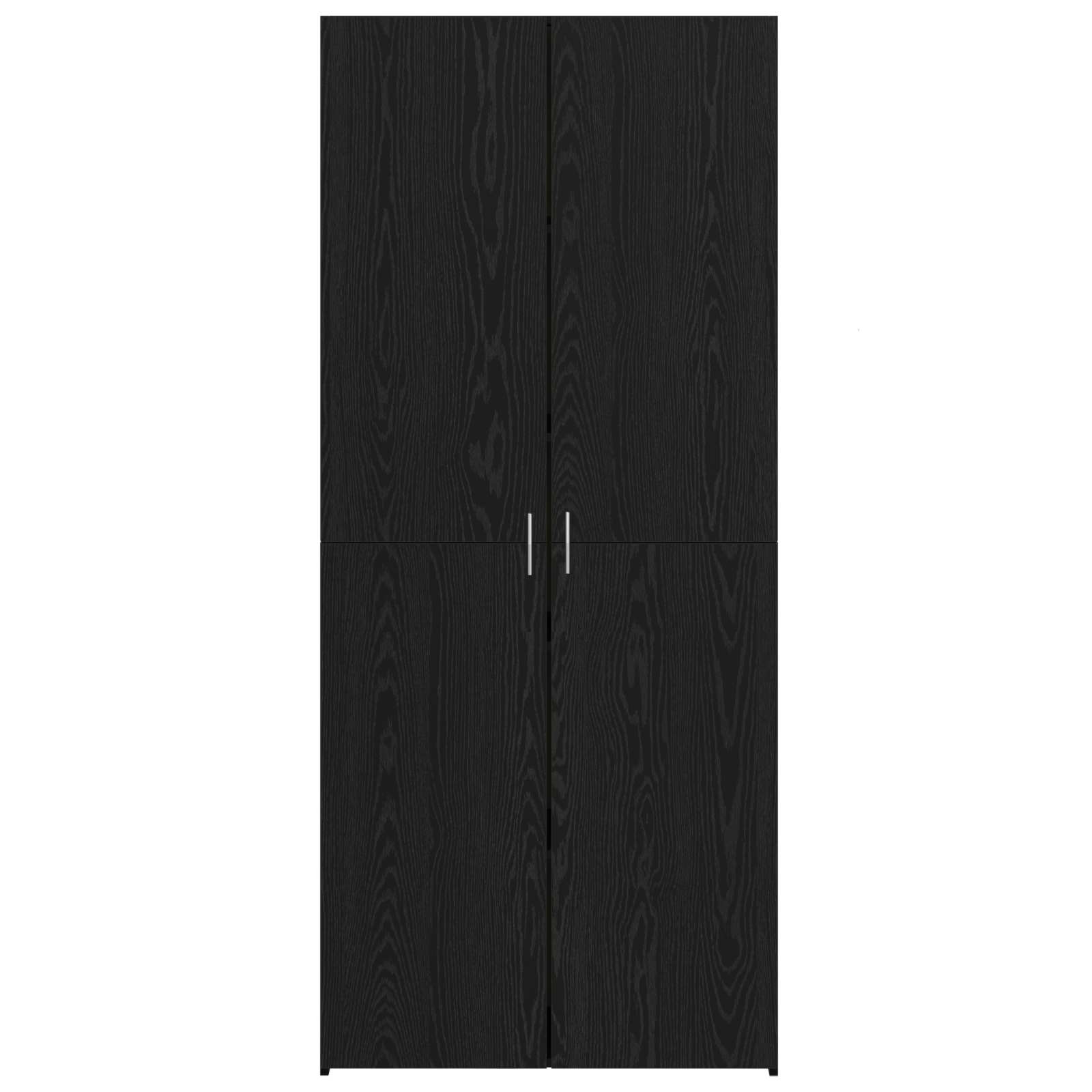 Aukštas spintelė 2 pcs Juodas ąžuolas 80 x 42 x 185 cm