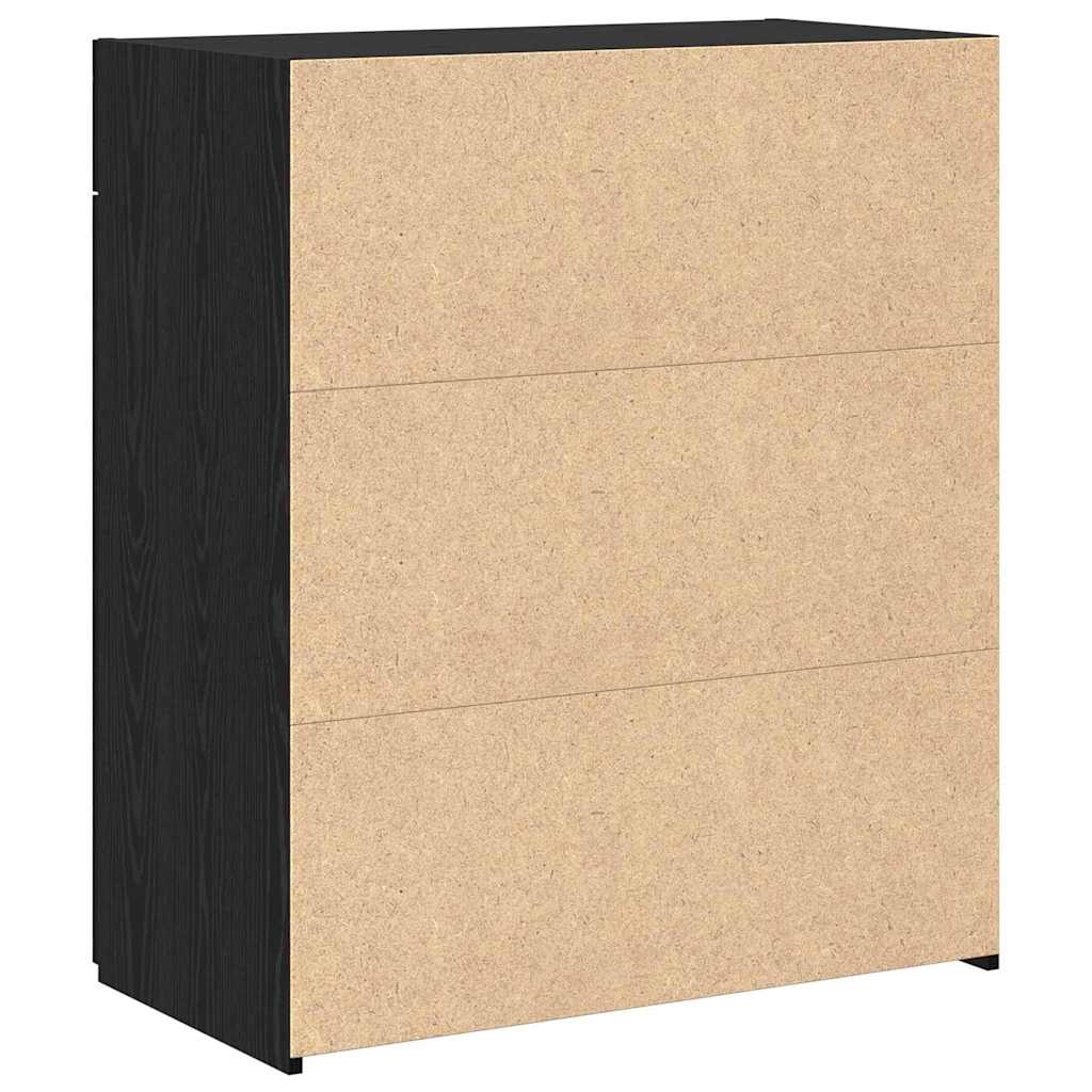 Storage cabinet Black oak 80x42.5x93.5 cm Engineered wood