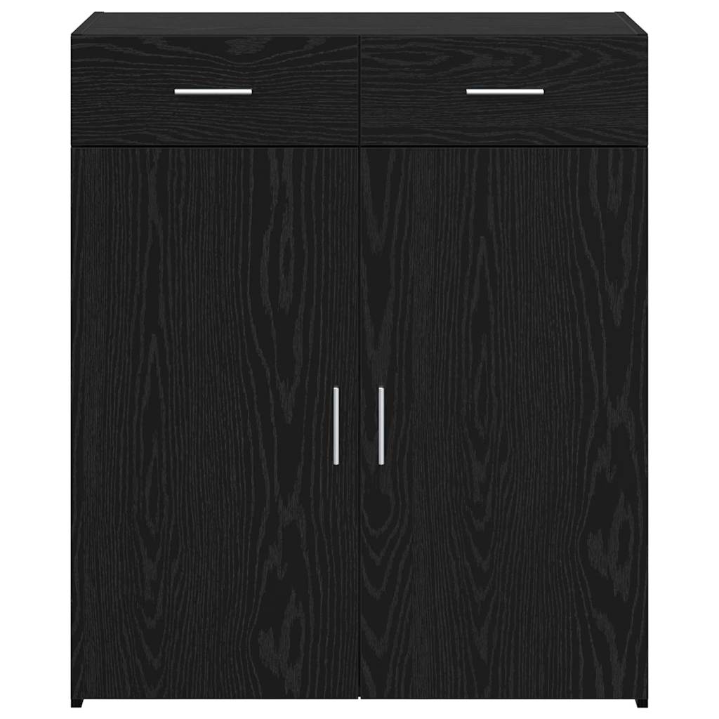 Storage cabinet Black oak 80x42.5x93.5 cm Engineered wood