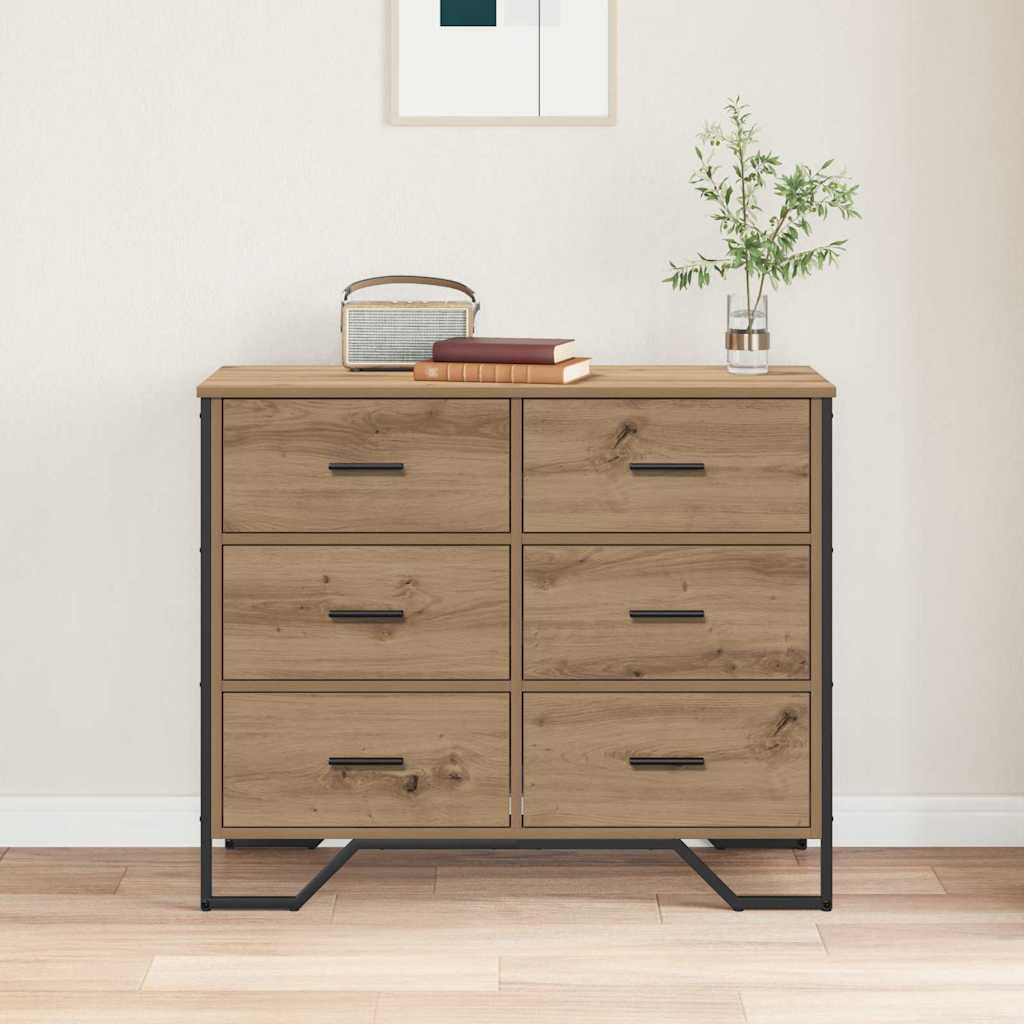 komoda Meistrų ąžuolas 91x35.5x74.5 cm Inžinerinė mediena