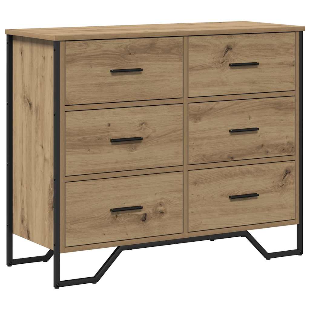 komoda Meistrų ąžuolas 91x35.5x74.5 cm Inžinerinė mediena