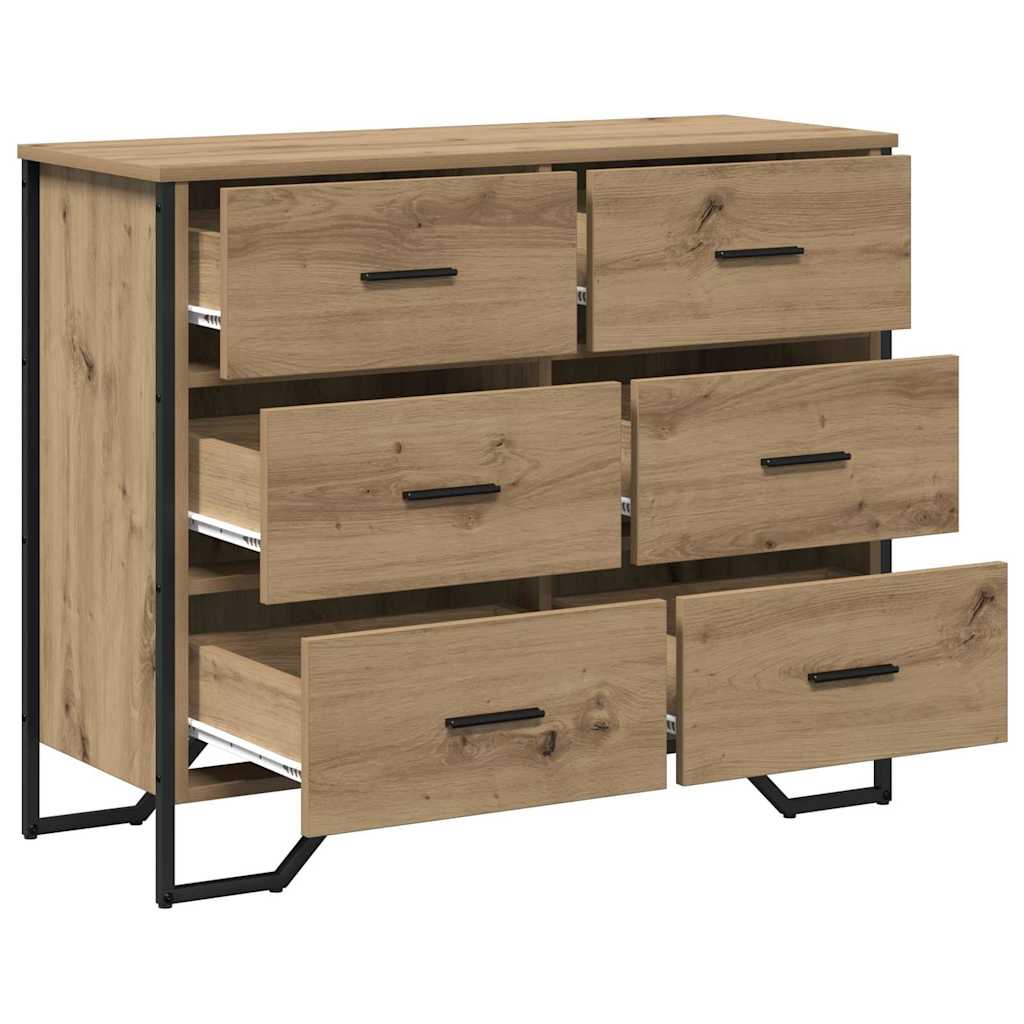 komoda Meistrų ąžuolas 91x35.5x74.5 cm Inžinerinė mediena