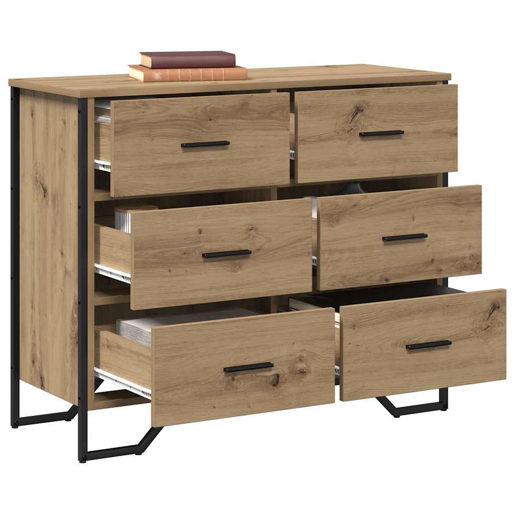komoda Meistrų ąžuolas 91x35.5x74.5 cm Inžinerinė mediena