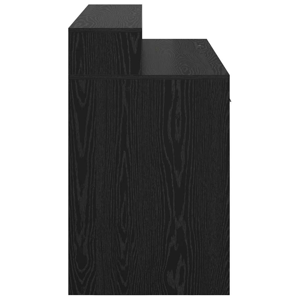 Melns ozolkoka galds 120x55x91 cm inženierijas koksne