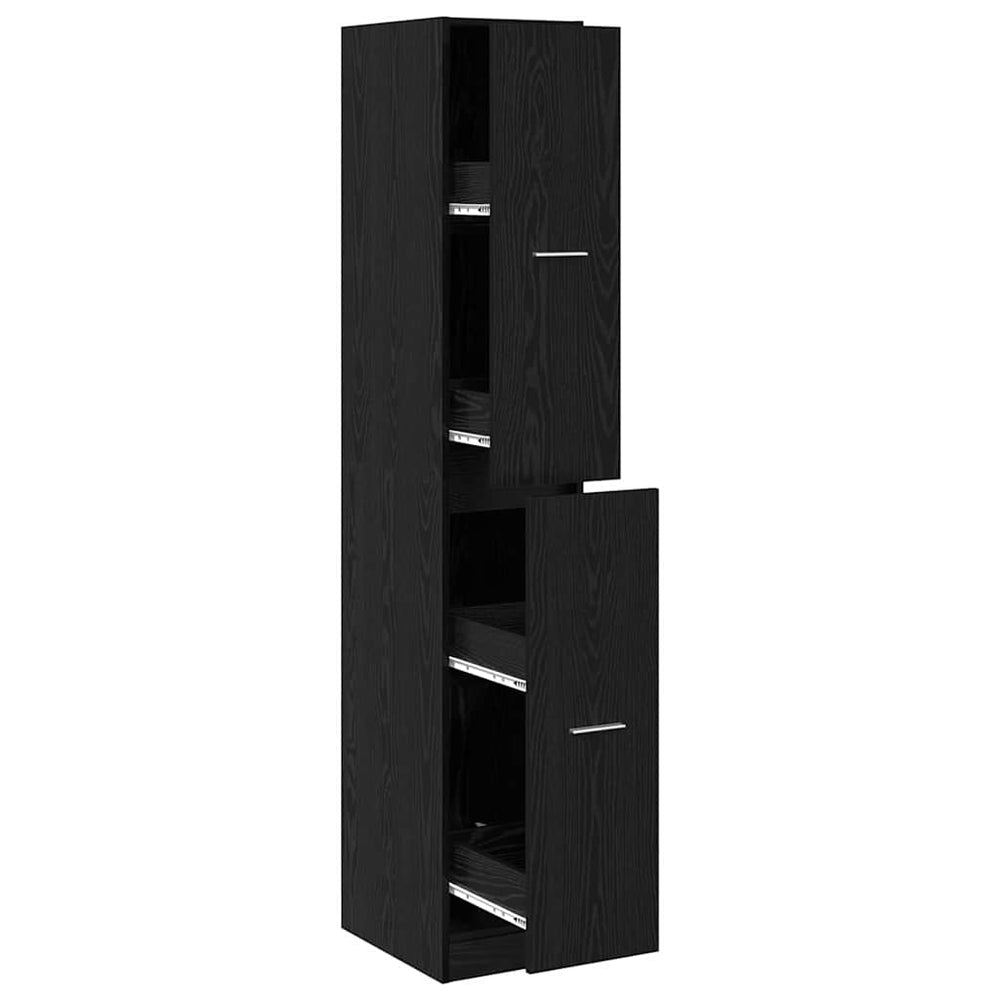 Drugstore Cabinet Black 30x41x174.5 cm Engineered Wood