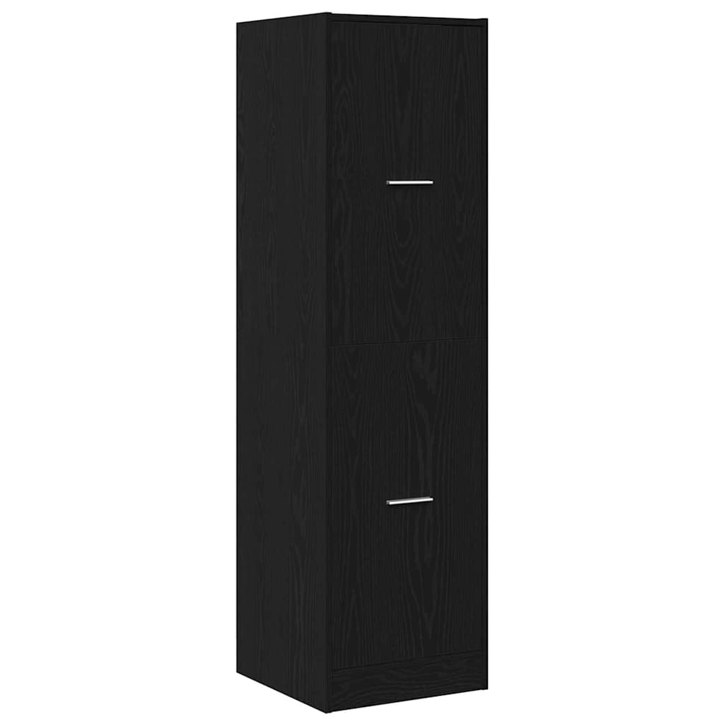 Apothecary kabinetas Juodas 40x41x144.5 cm Inžinerinis medis