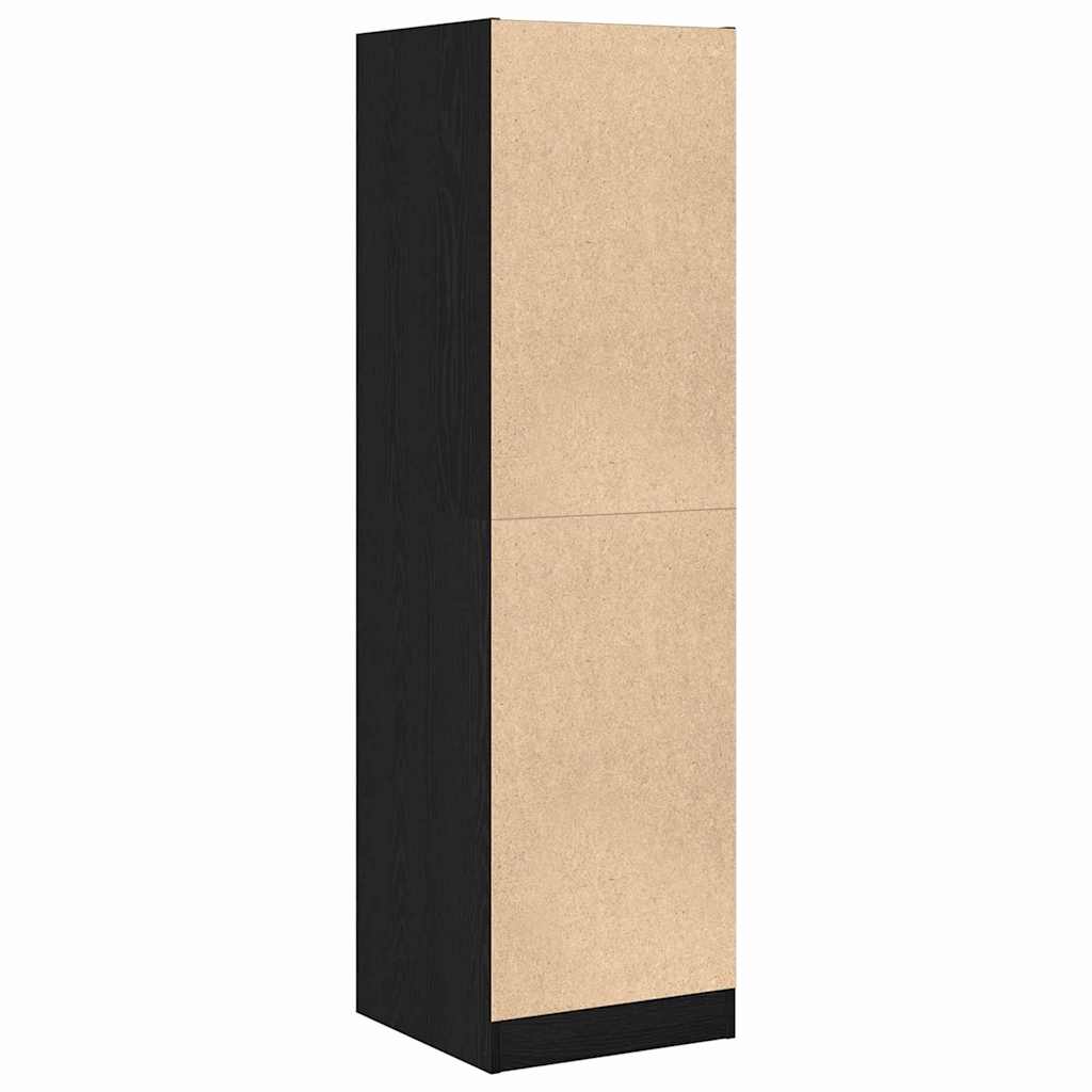Apothecary kabinetas Juodas 40x41x144.5 cm Inžinerinis medis