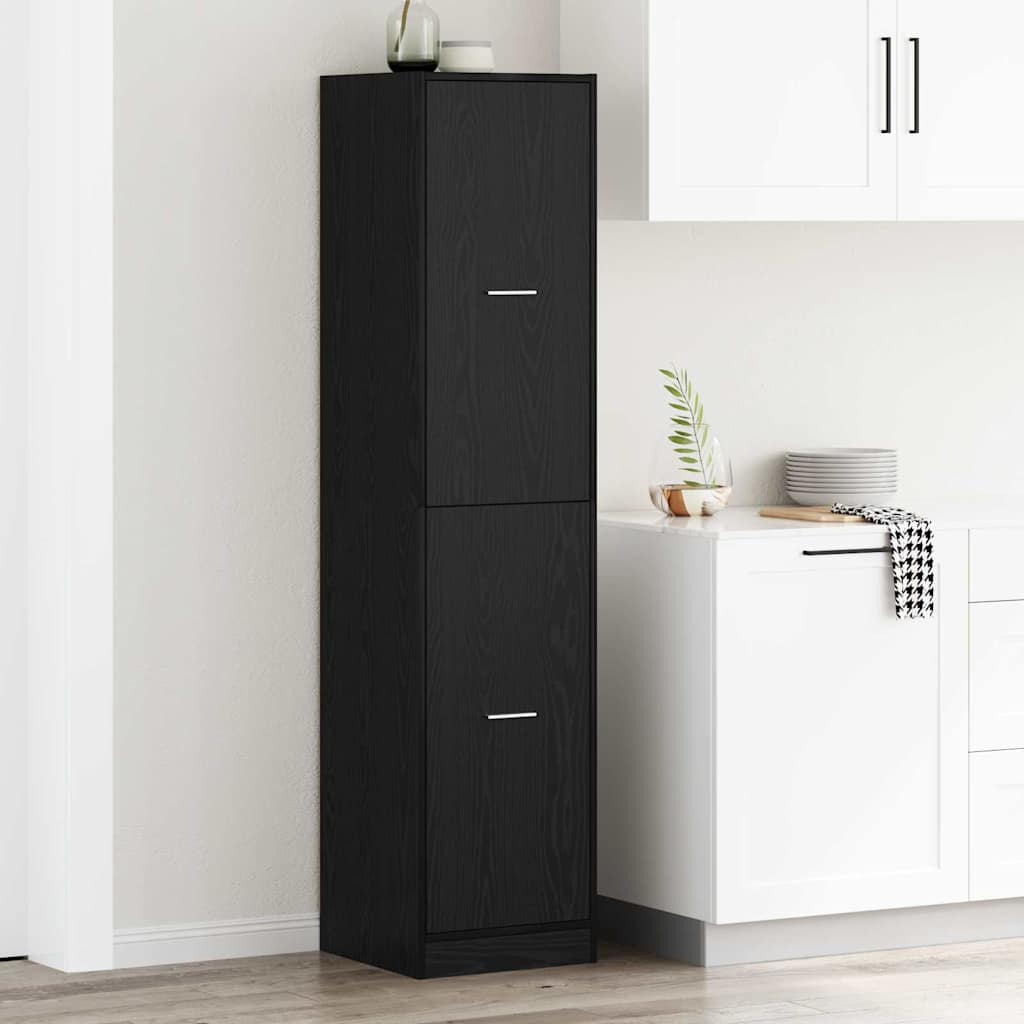 Apothecary cabinet Black oak 40x41x174.5 cm Engineered wood