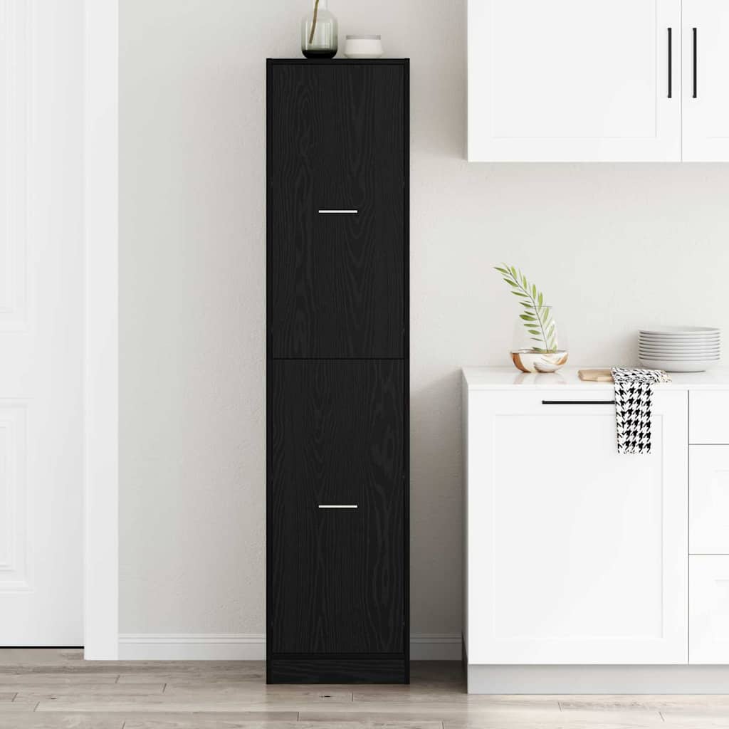 Apothecary cabinet Black oak 40x41x174.5 cm Engineered wood