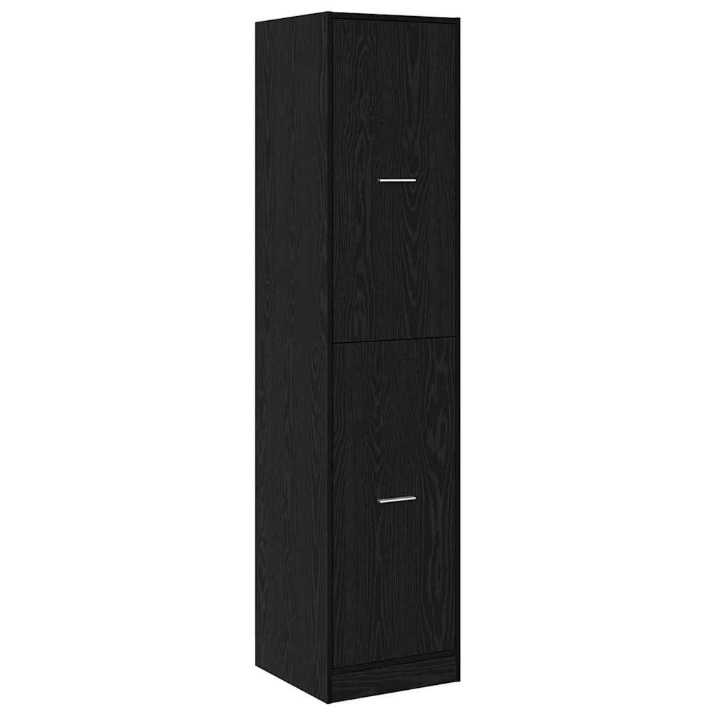 Apothecary cabinet Black oak 40x41x174.5 cm Engineered wood
