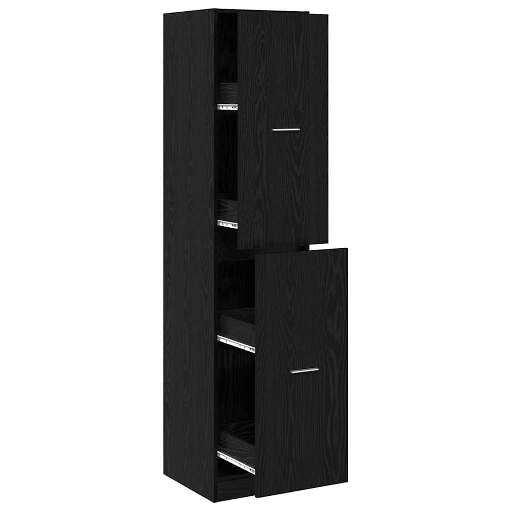Apothecary cabinet Black oak 40x41x174.5 cm Engineered wood