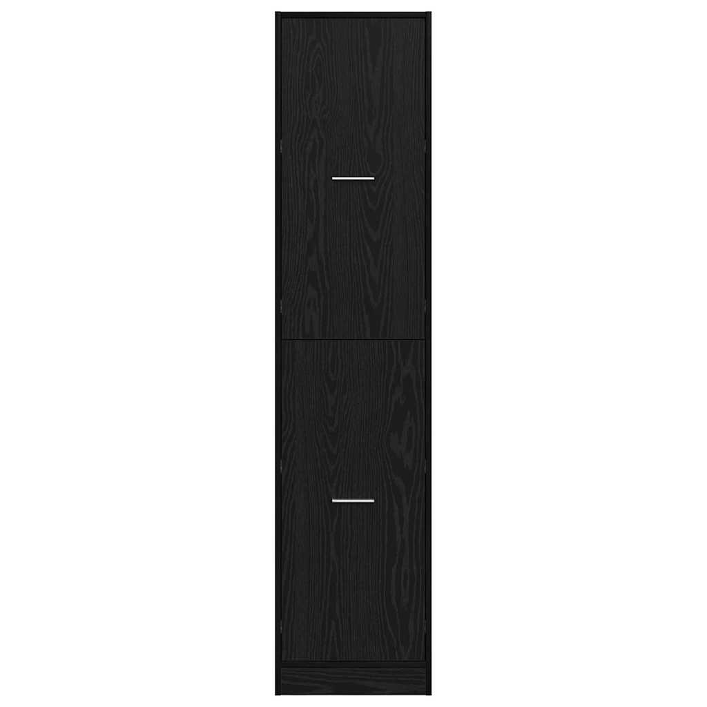 Apothecary cabinet Black oak 40x41x174.5 cm Engineered wood