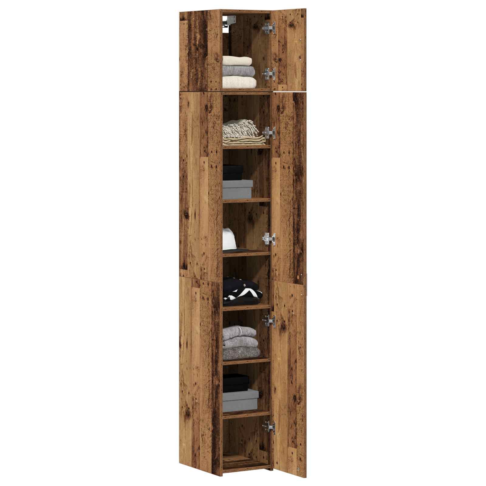 Lieknas Saugojimo Kabinetas Senos Medžio 30x42.5x225 cm Perdirbtos Medienos