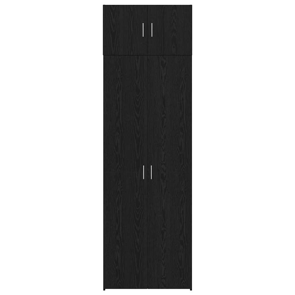 Uzglabāšanas skapis, melnais ozols 70x42.5x225 cm, inženierijas koks