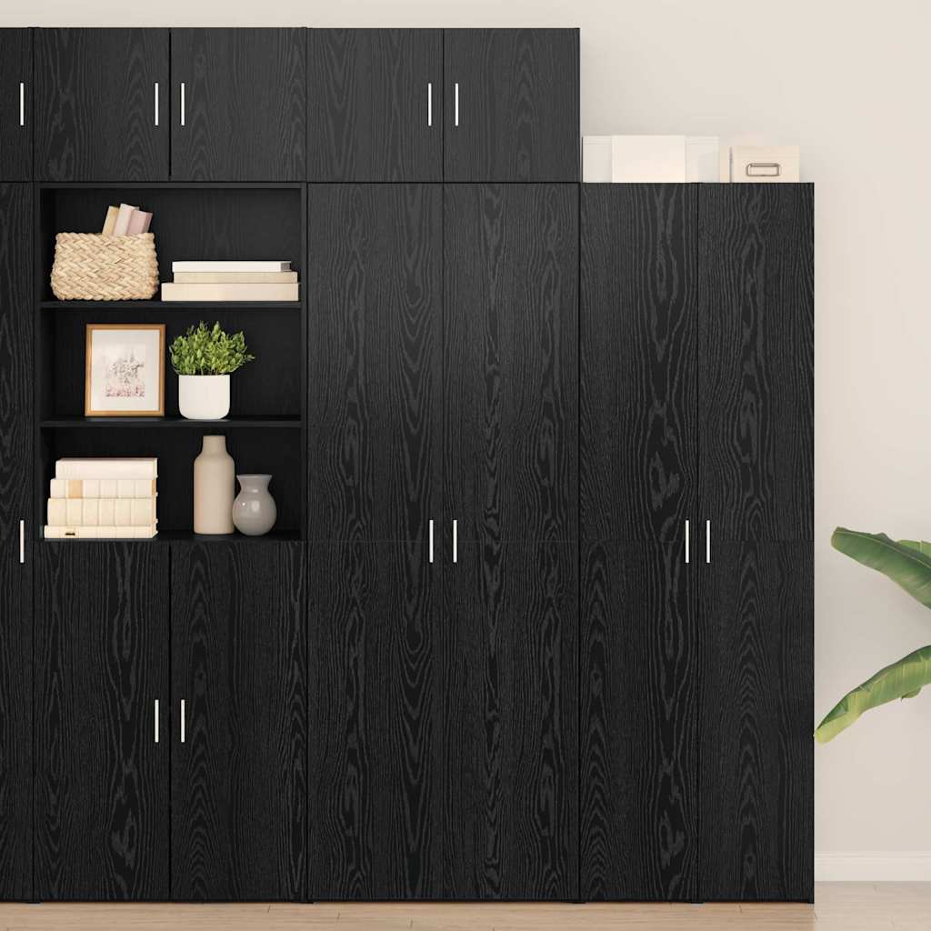 Storage cabinets 3 pcs Black oak